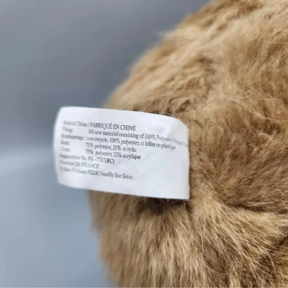 Authentic Burberry Teddy Bear Nova "B" Plush Beige 9" Stuffed Animal - Picture 12 of 13